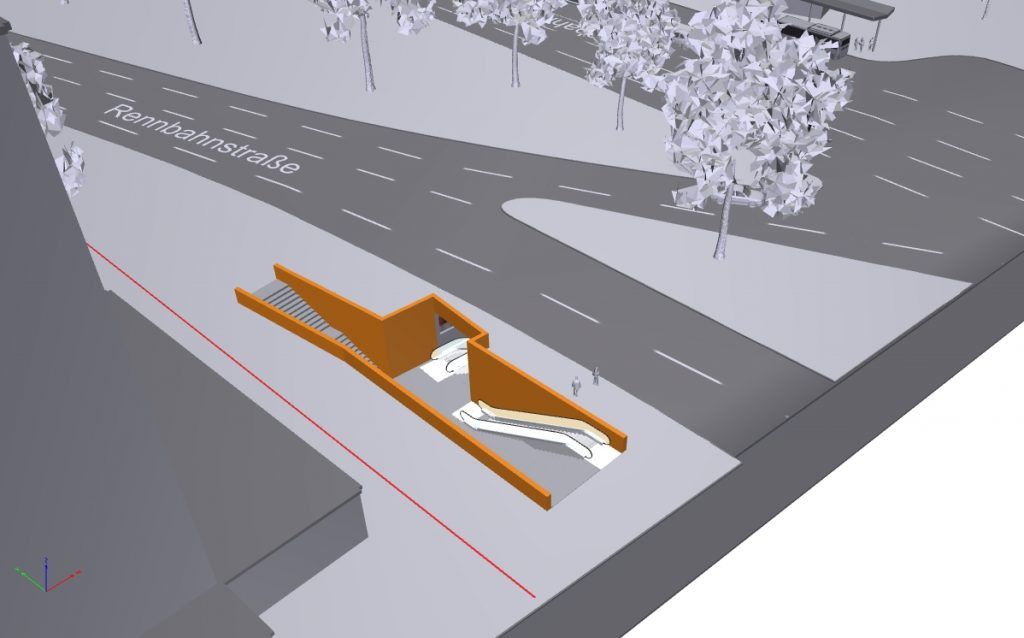 hornerrennbahnausgang HOCHBAHN