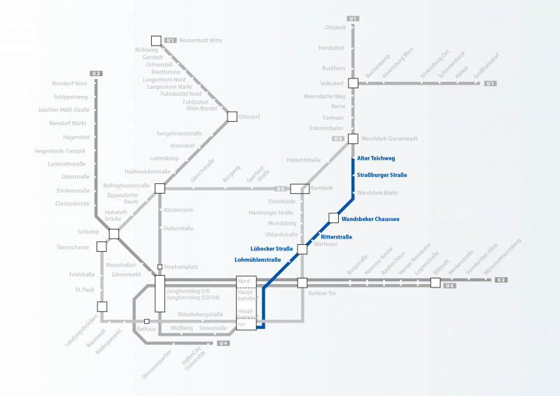 U1 östlicher Ast Barrierefreier Ausbau U-Bahn