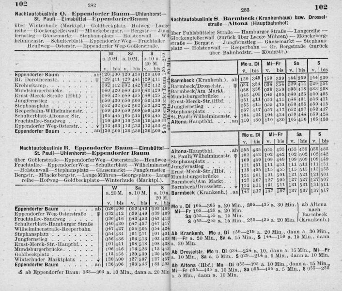 So fuhren die Nachtbusse in den frühen 1930er Jahren