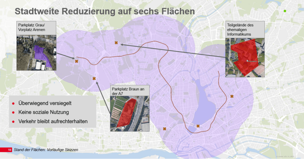 Stadtweite Reduzierung auf sechs Logistikflächen für die U5